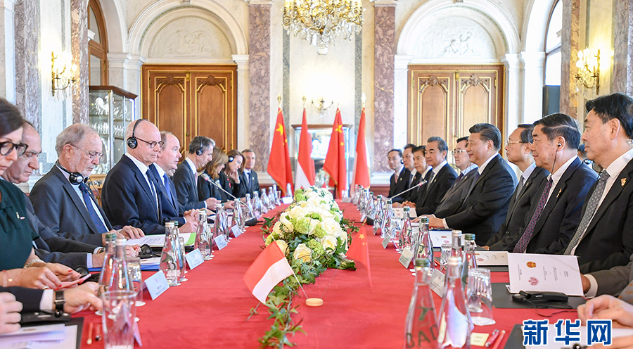 習(xí)近平國家主席がモナコのアルベール2世大公と會談