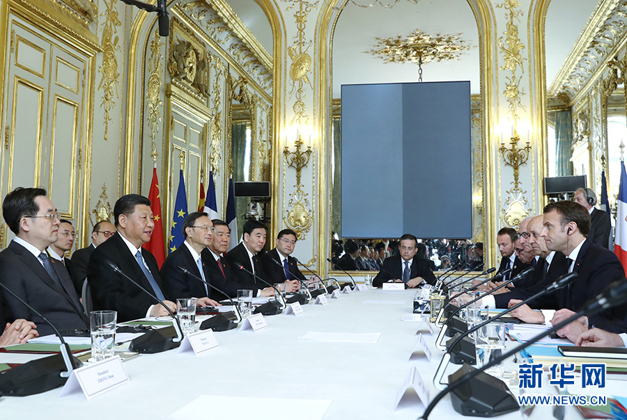 習近平國家主席がマクロン仏大統(tǒng)領と會談