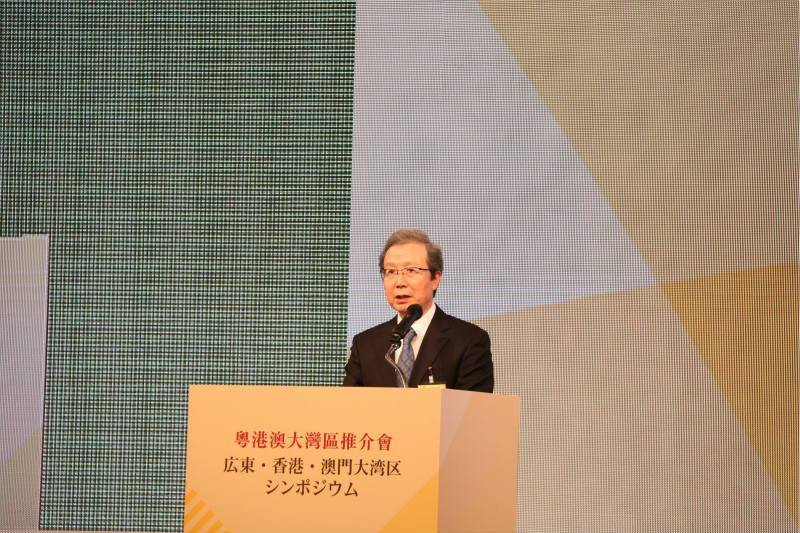 挨拶をする在日本中國大使館の程永華大使（撮影?木村雄太）。