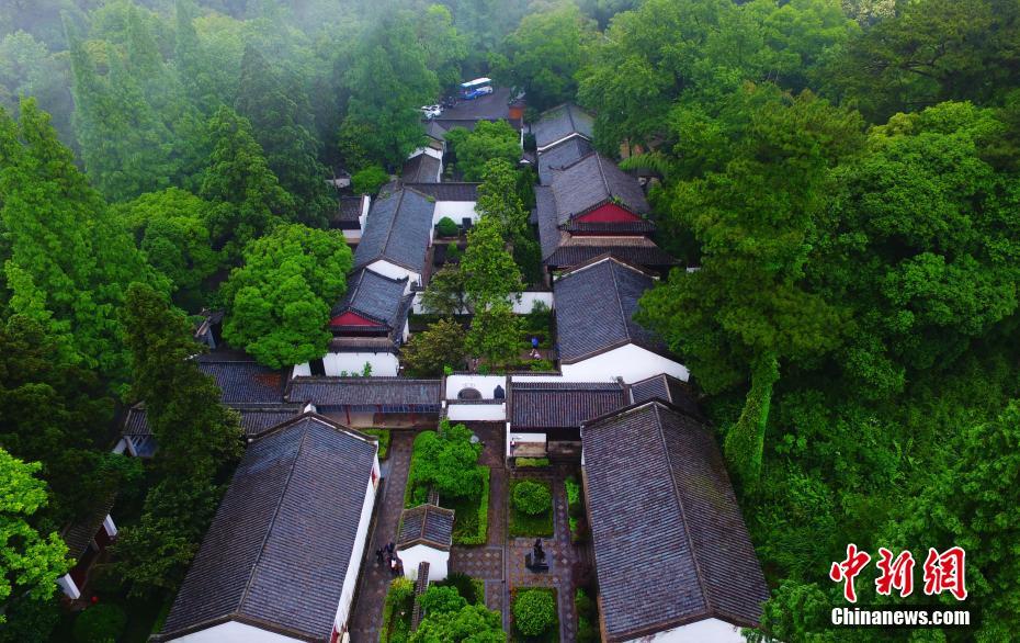 5月15日、上空から撮影した白鹿洞書院の様子 (撮影?劉占昆) 。