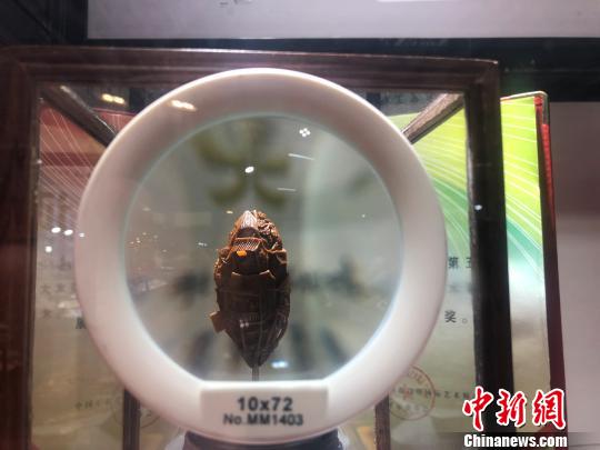 ミニチュア彫刻作品（撮影?徐雪）。