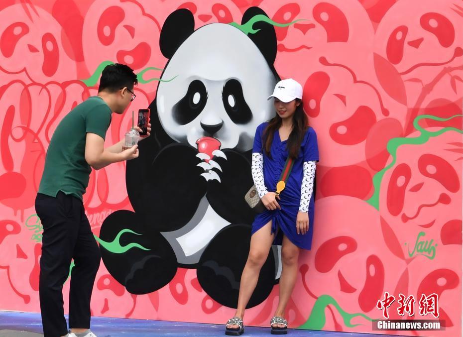 成都の街中にユニークなグラフィティアート登場(chǎng)　四川省