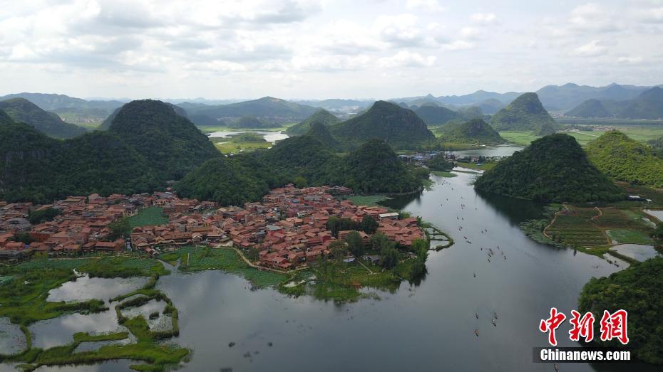 普者黒國家濕地公園の様子（撮影?劉冉陽）。