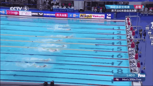 孫楊選手、200メートル自由形で金　世界水泳選手権でフェルプスに次ぐ金11枚