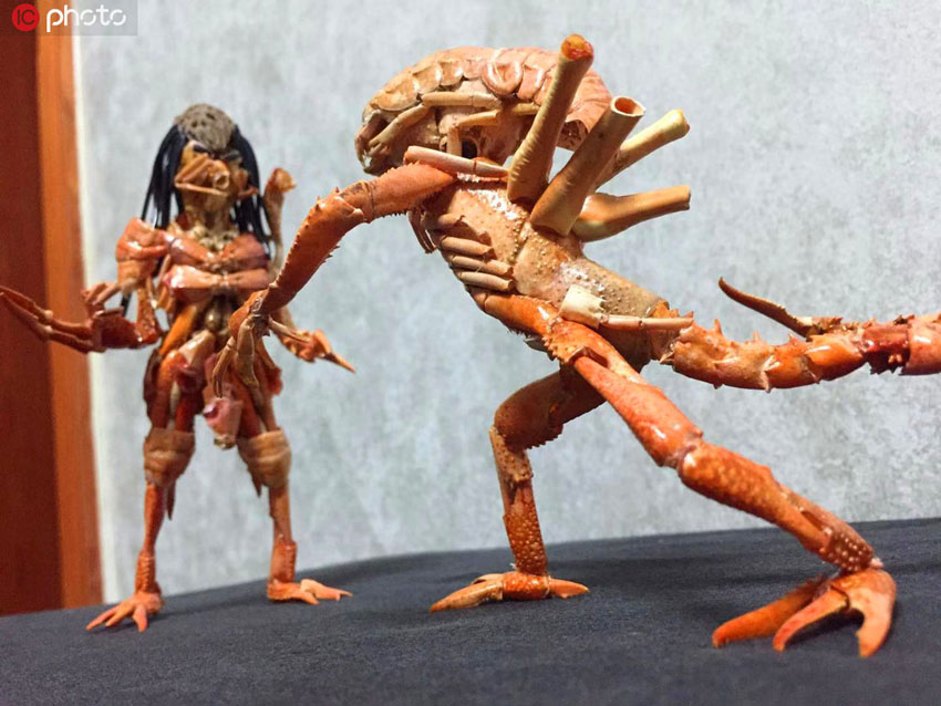 これぞ「ハードSF」??？ザリガニの殻で作ったエイリアン