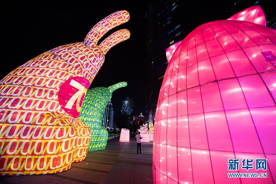 第4回マカオ國(guó)際ランタンフェスティバルの様子（9月9日撮影?張金加）。