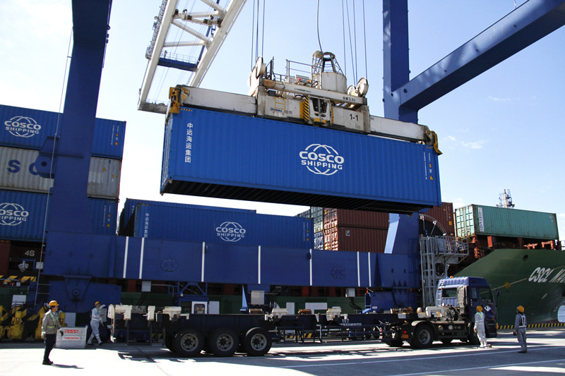 3日で上海に到著！中遠海運集団が日本からの輸入博出展品を輸送