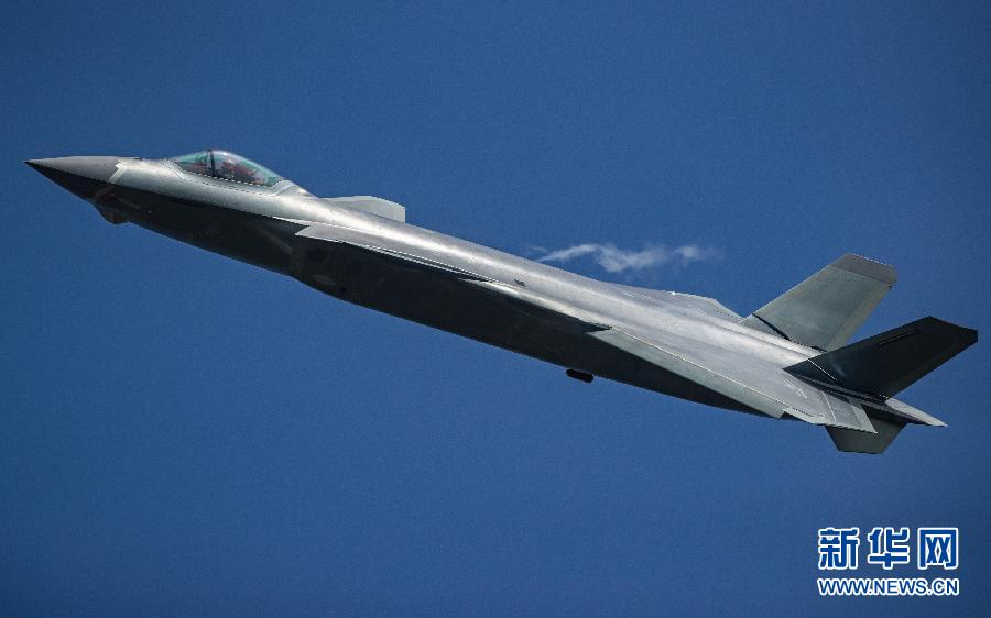 実戦訓練を行う空軍「殲-20」戦闘機（資料寫真提供?新華社）。