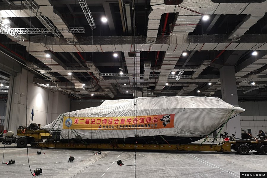 全長20メートル！　第2回輸入博最初の展示品が會(huì)場へ