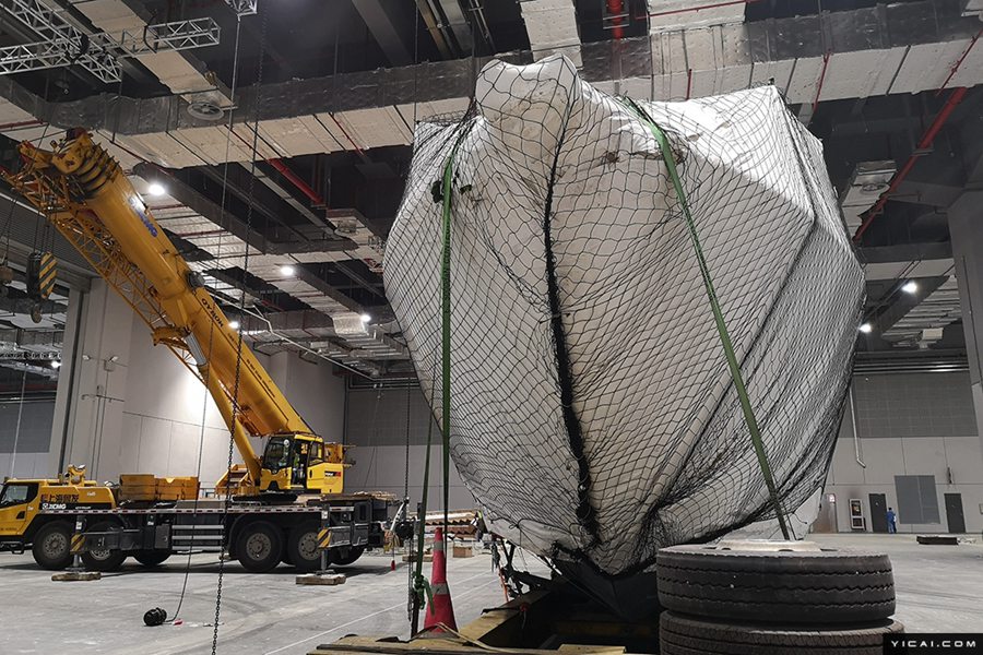 全長(zhǎng)20メートル！　第2回輸入博最初の展示品が會(huì)場(chǎng)へ