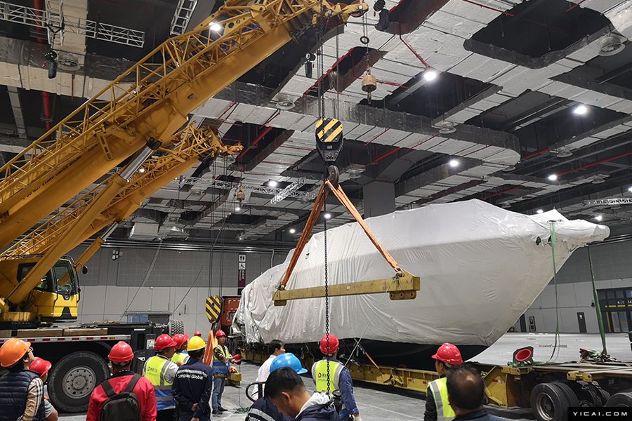 全長20メートル！　第2回輸入博最初の展示品が會場へ