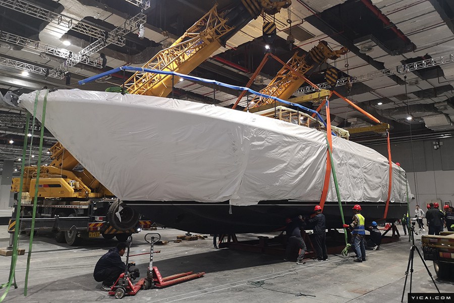 全長20メートル！　第2回輸入博最初の展示品が會場へ