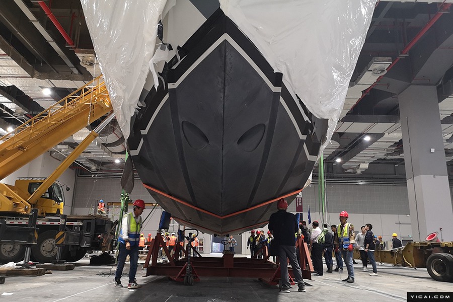 全長20メートル！　第2回輸入博最初の展示品が會場へ