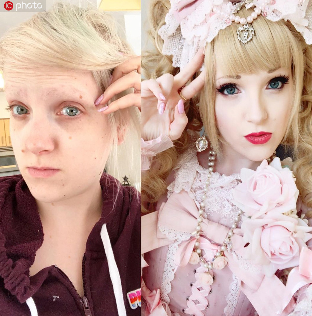 日本アニメでドールメークにはまった米國(guó)人女性　米ロサンゼルス