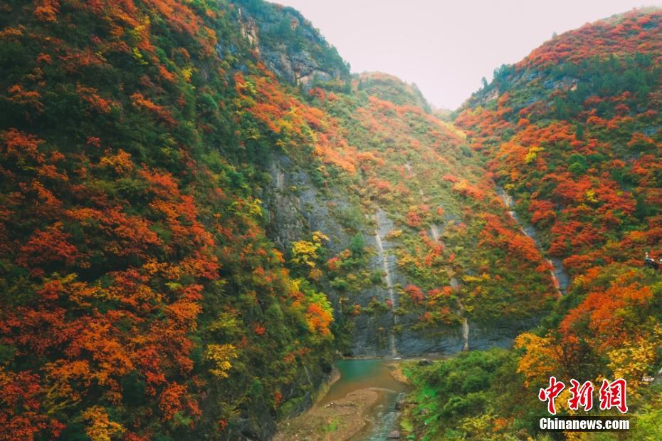 秋色に染まった両當(dāng)、靜かで美しい「山の小都市」　甘粛省
