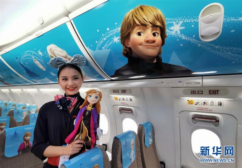 「アナ雪」デザインの飛行機(jī)が上海に登場(chǎng)