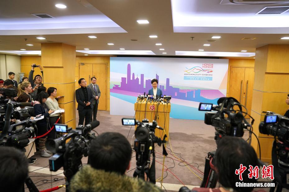 香港行政長(zhǎng)官「暴力と混亂の制止を基礎(chǔ)に経済下ぶれリスクに適切な措置を」