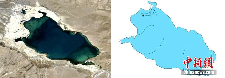 青海省の湖の衛(wèi)星畫像が研究者の手で動(dòng)物に変身！？