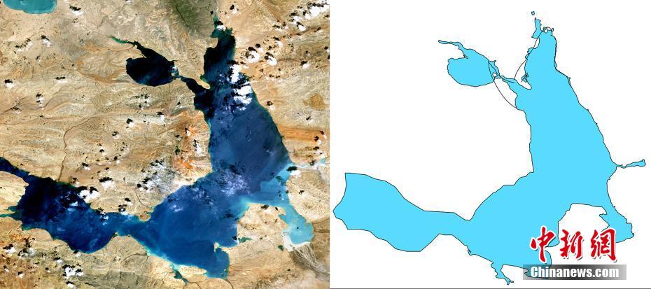 青海省の湖の衛(wèi)星畫像が研究者の手で動物に変身??？