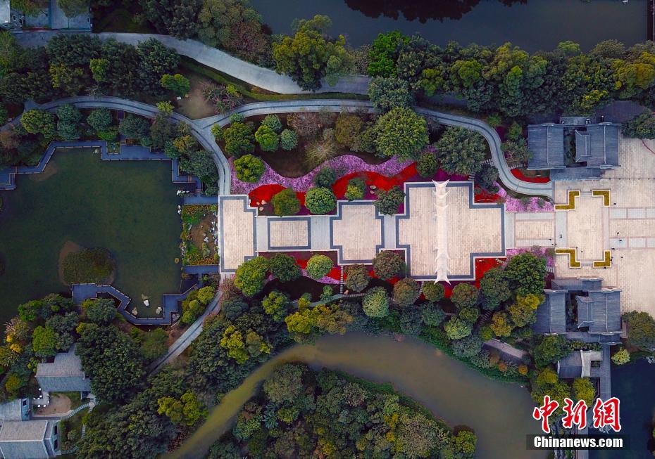 空から見た広州海珠國(guó)家濕地公園　広東省