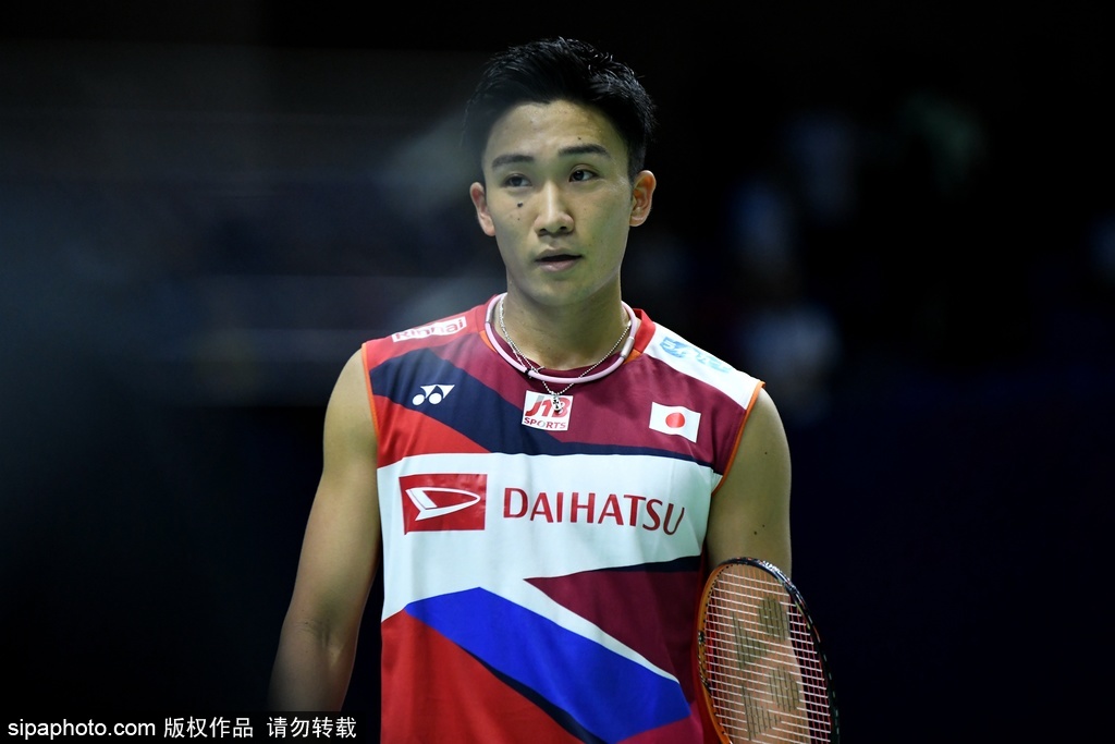 試合中の桃田賢斗選手（寫真著作権はsipaphoto.comが所有のため転載禁止）。 