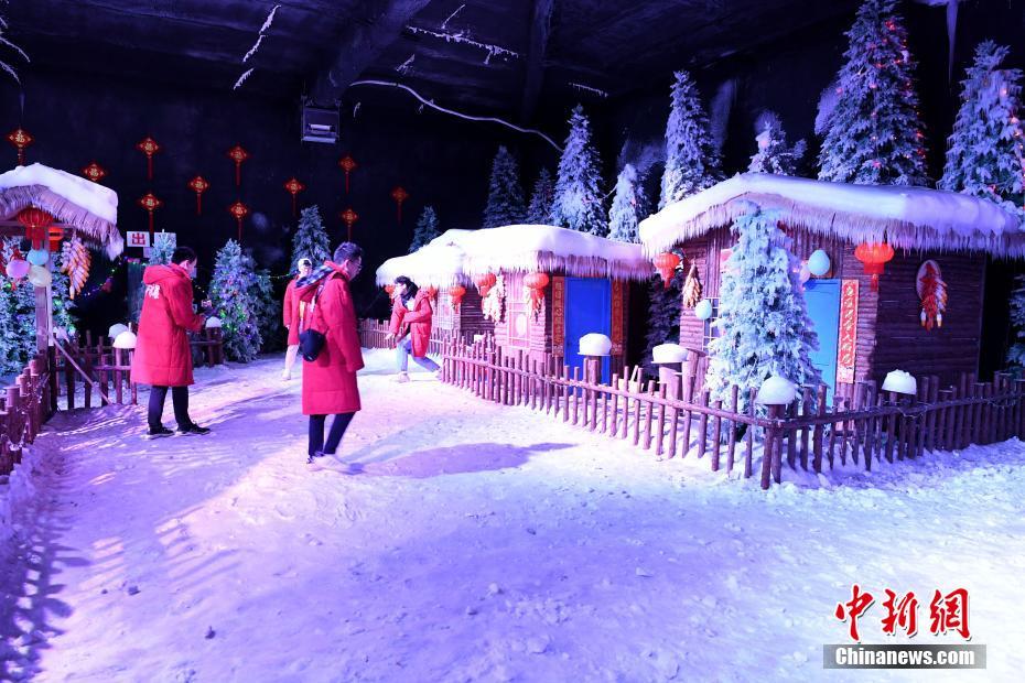 福建尤溪県俠天下景勝地で「俠文化」テーマの氷の世界