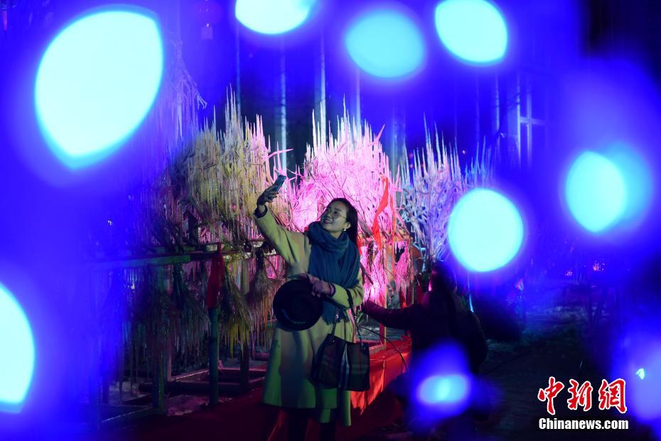 キラキラと幻想的に輝く無(wú)形文化遺産「澆凌花」で春節(jié)到來(lái)祝う 　河北省