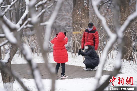 北京で春節(jié)明け初の雪