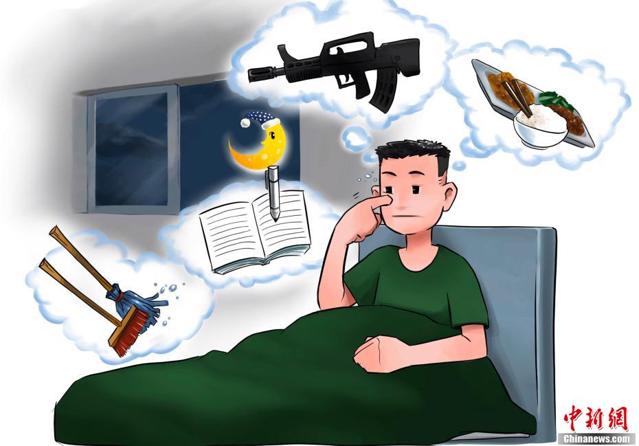 武裝警察の新兵がイラストで兵卒の成長(zhǎng)過程を描く