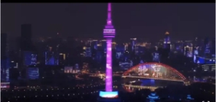 武漢25キロライトアップショー、14日夜のテーマは「北京」