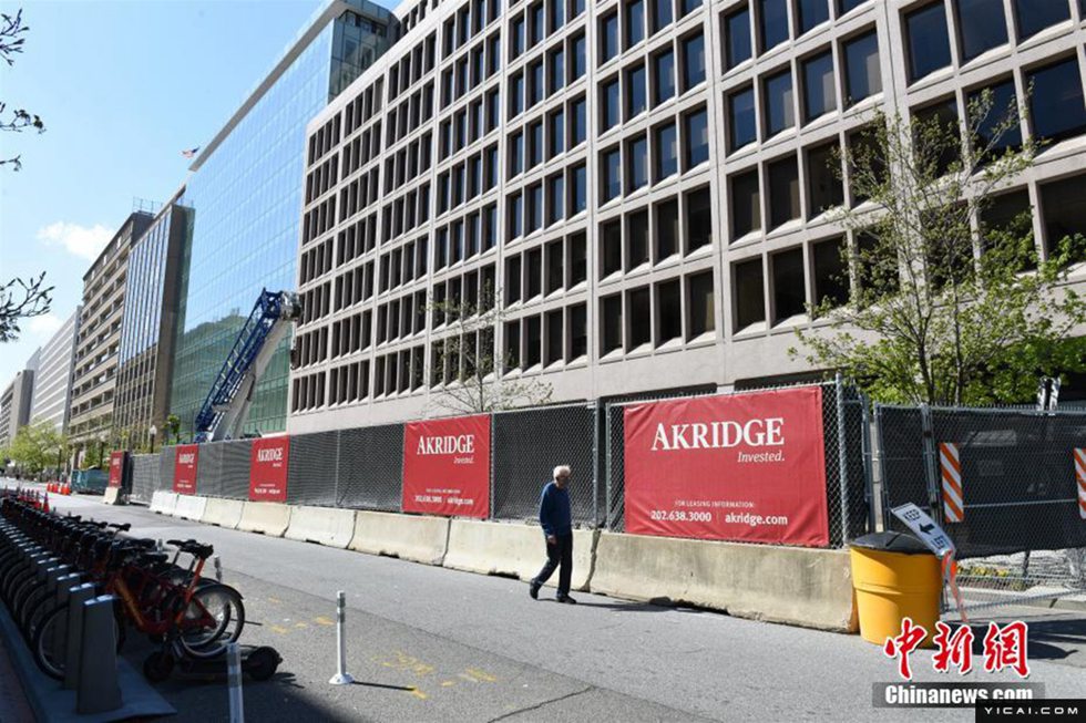 新型肺炎拡大で米首都ワシントンで建築物の補(bǔ)修?改修進(jìn)む