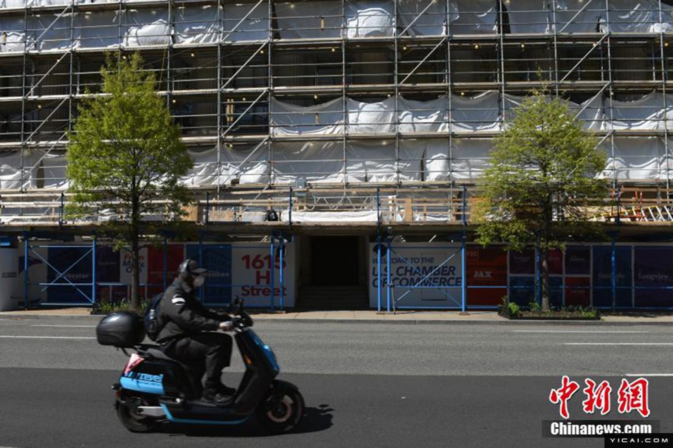 新型肺炎拡大で米首都ワシントンで建築物の補(bǔ)修?改修進(jìn)む