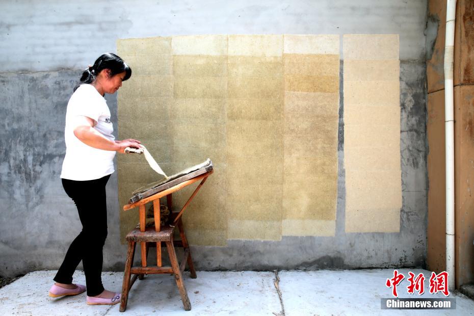 陝西省起良村の「パンダ紙」　古來の製法で糞便を利用