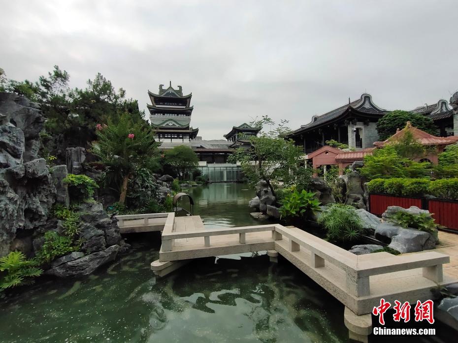 5月27日、広州粵劇蕓術博物館の庭園景観（撮影?姫東）。