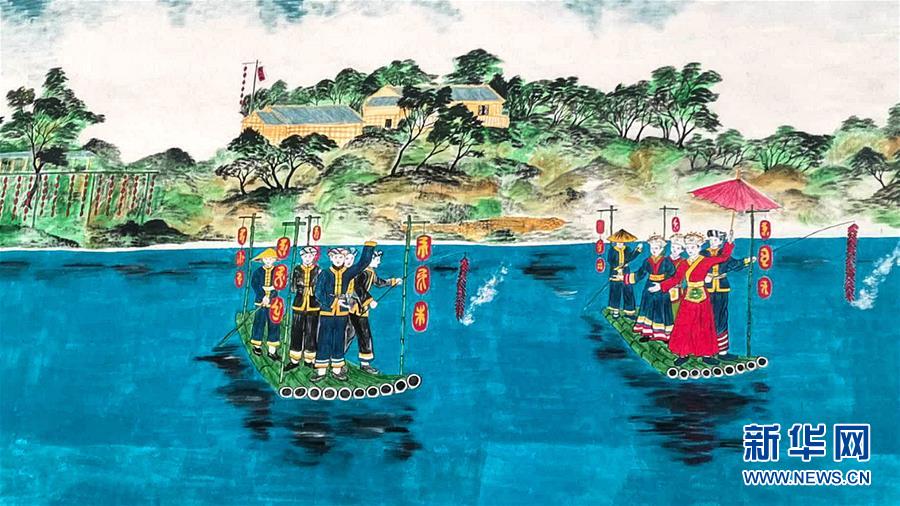 多彩な「農(nóng)民畫」で貧困脫卻　広西壯（チワン）族自治區(qū)