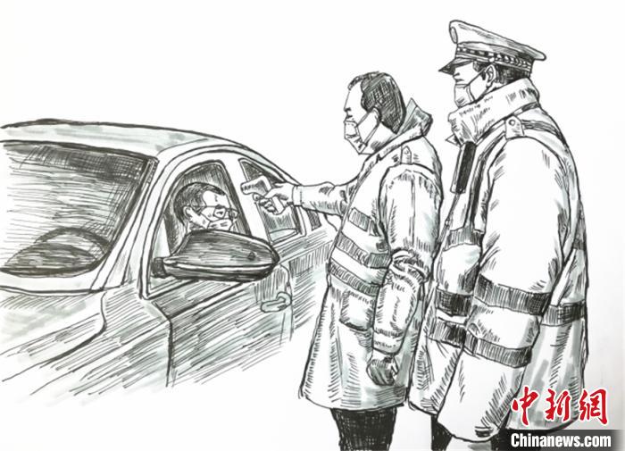 武漢の大學(xué)教師が新型コロナとの闘い描いたボールペン畫　中國國家博物館が収蔵