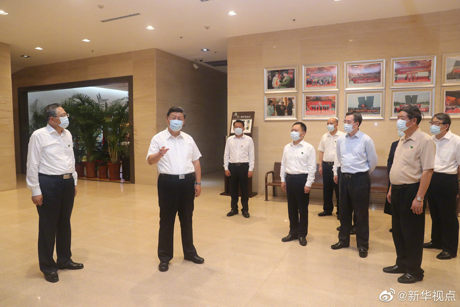 習(xí)近平総書記が合肥視察　水害対策の最前線の人員を慰問