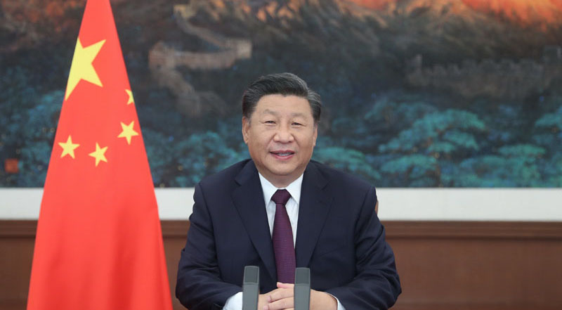 習(xí)近平國(guó)家主席がサービス貿(mào)易交易會(huì)サミットであいさつ