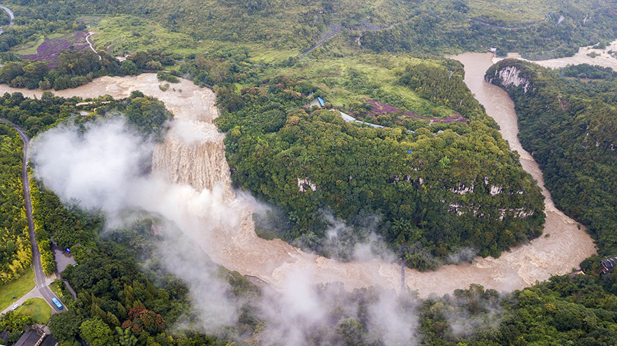 貴州黃果樹(shù)瀑布、2020年出水期最大水量を記録