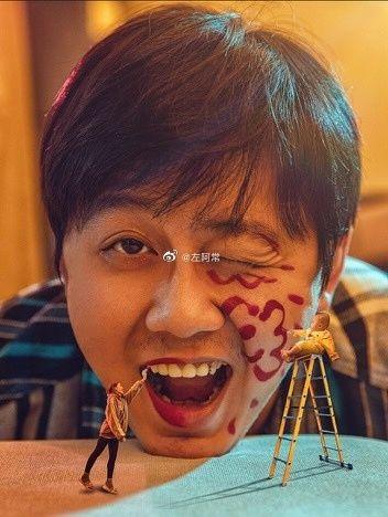 パパすごい！ユニークな特撮親子寫真を撮影する若いカメラマンパパ