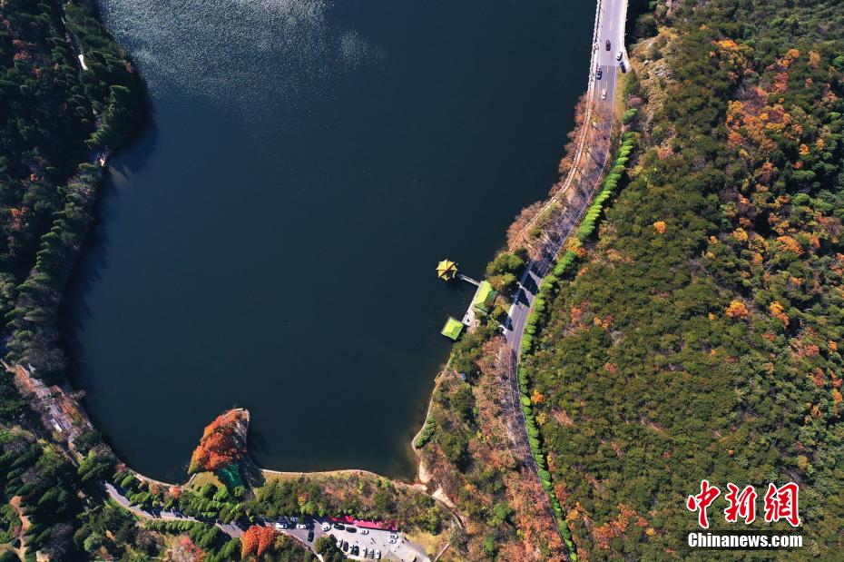観光客を魅了する秋色に染まった江西省廬山