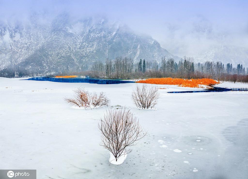 雲(yún)で覆われ仙境のような都江堰竜池國家森林公園　四川省