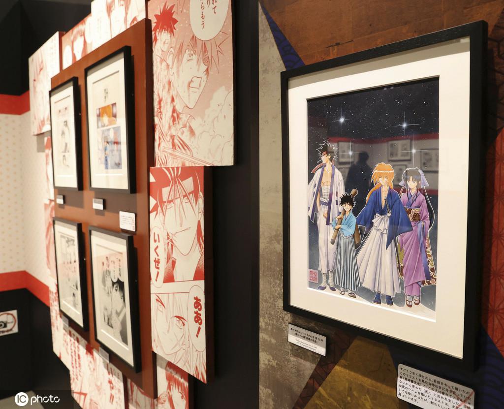 「25周年記念 るろうに剣心展」會場（寫真著作権は東方ICが所有のため転載禁止）。