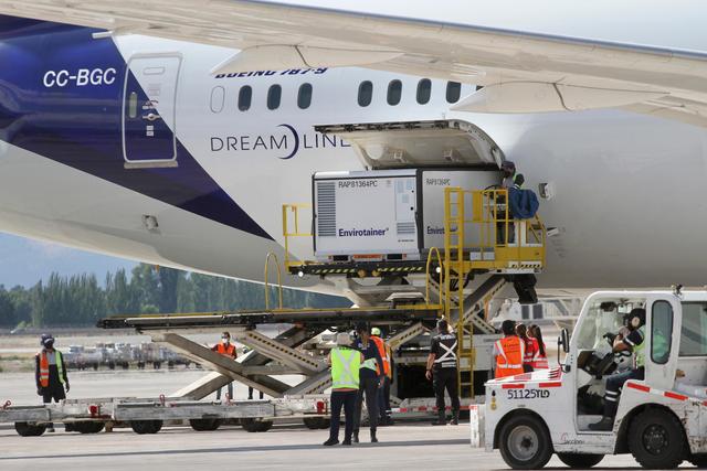 中國(guó)製新型コロナワクチン第2弾がチリに到著