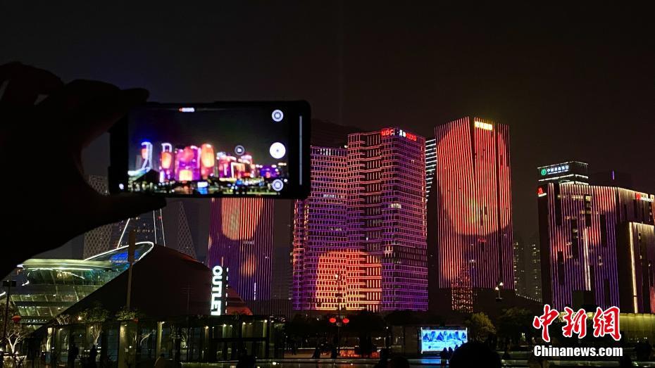 浙江省杭州市で春節(jié)ライトショー