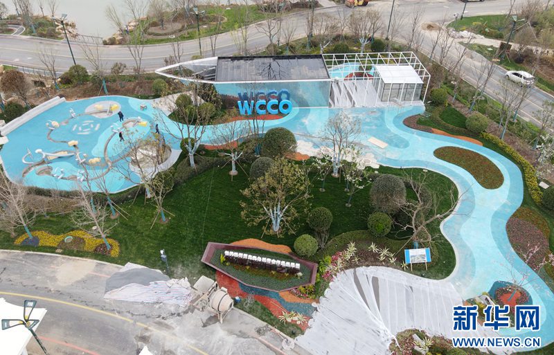 上空から見(jiàn)た2021年揚(yáng)州世界園蕓博覧會(huì)會(huì)場(chǎng)　江蘇省