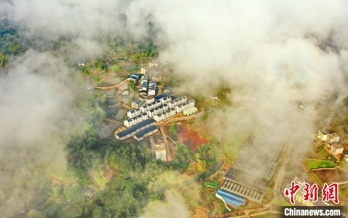 上空から撮影した江西會昌の美しい田園風(fēng)景