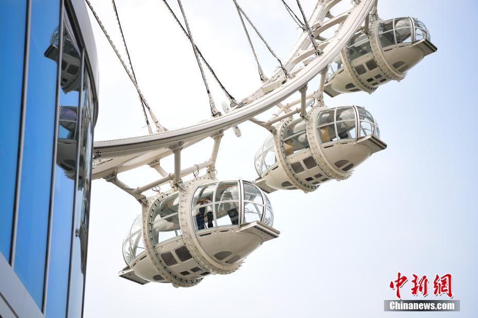 メディア先行體験で公開された深センの「灣區(qū)の光」観覧車（撮影?陳文）。