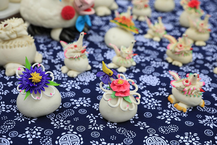 まるで蕓術(shù)品！西安永興坊の飾り蒸しパン　陝西省