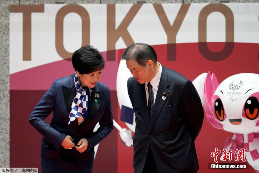 東京五輪開幕まで100日　大會マスコット像の除幕式開催